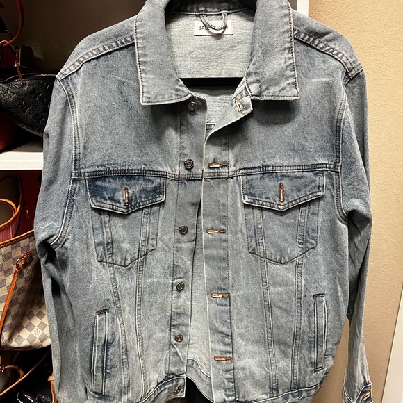 Balenciaga oversized rhinestone Jean jacket. XL - Picture 5 of 10